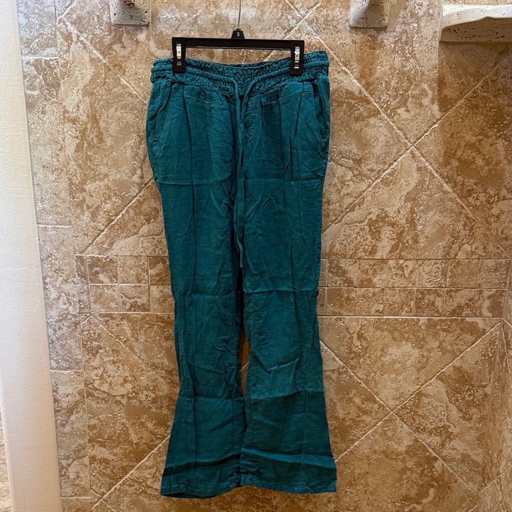 Roxy Teal Textured Pants